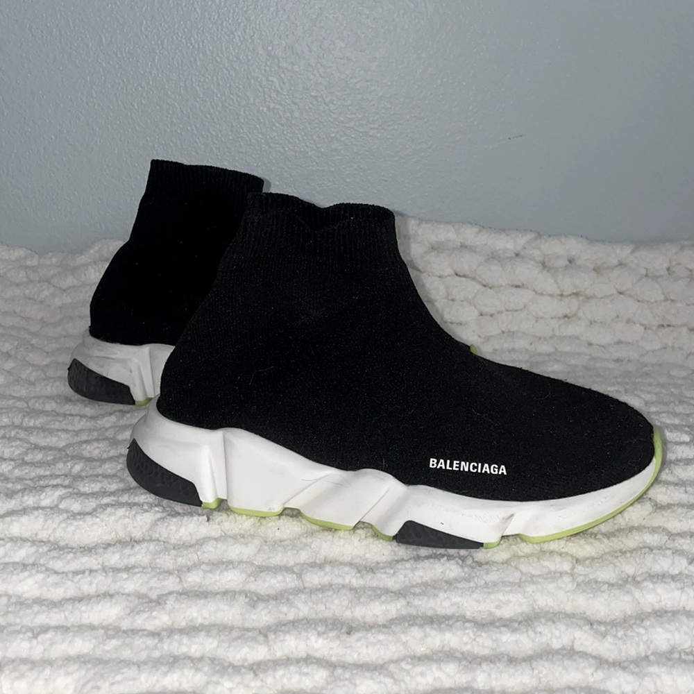 Balenciaga Logo Print Sock Sneakers in Size 13